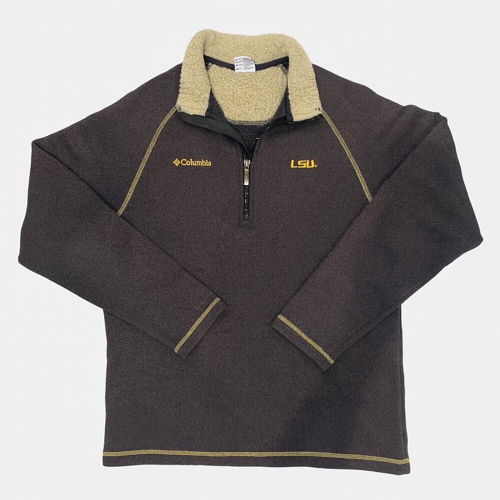 Columbia Sportswear LSU Sherpa Fleece 1/4 Zip Pullover - Medium